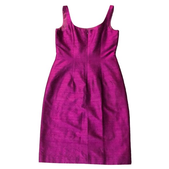 Vintage Laundry by Shelli Seagal Dress Womens 4 Used Magenta Silk - Picture 14 of 16